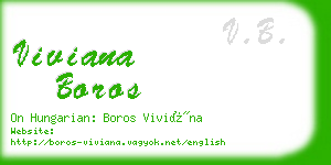 viviana boros business card